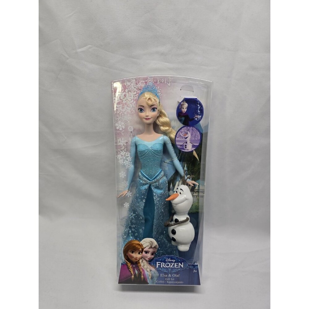 2014 Mattel Disney Mattel Frozen Elsa & Olaf Gift Set Doll New In Packaging